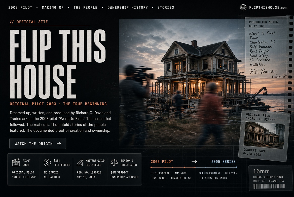 FLIP THIS HOUSE – Original Pilot 2003 Holding Page